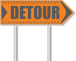Eastbound Detour on Main Street at 135/85 Intersection – 6/15/22 - 6/17/22