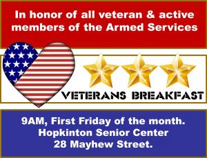 Don't Miss the August Vets Breakfast Friday, August 5 